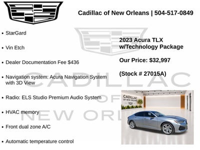 2023 Acura TLX w/Technology Package