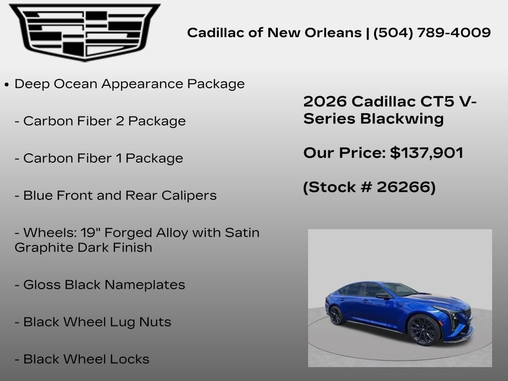 2026 Cadillac CT5-V V-Series Blackwing