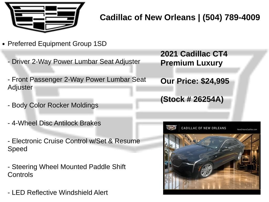 2021 Cadillac CT4 Premium Luxury