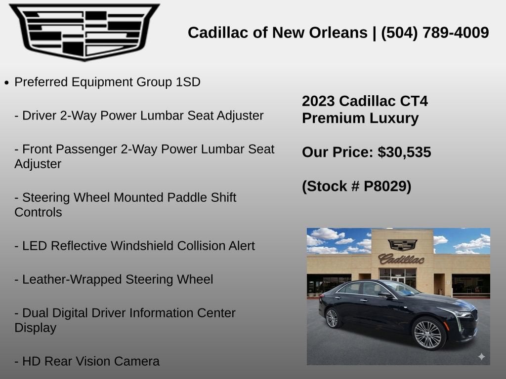 2023 Cadillac CT4 Premium Luxury