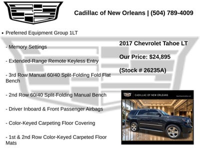 2017 Chevrolet Tahoe LT
