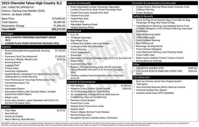 2023 Chevrolet Tahoe High Country