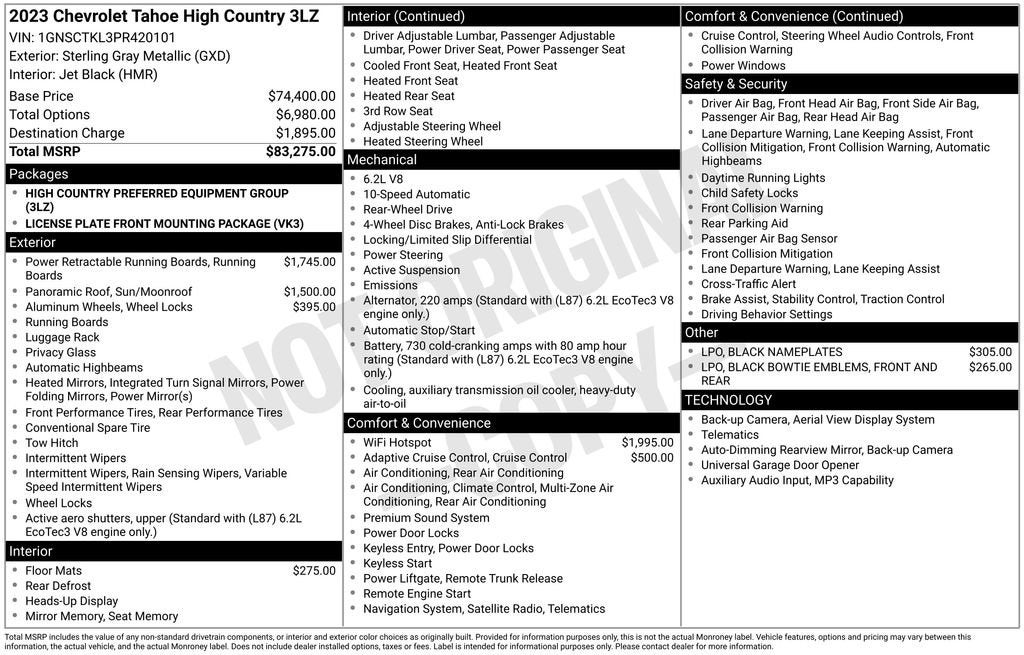 2023 Chevrolet Tahoe High Country