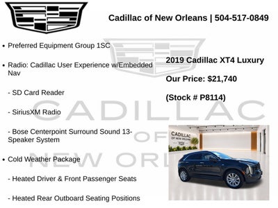 2019 Cadillac XT4 AWD Luxury