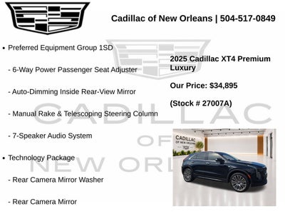 2025 Cadillac XT4 Premium Luxury