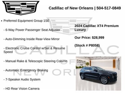 2024 Cadillac XT4 Premium Luxury