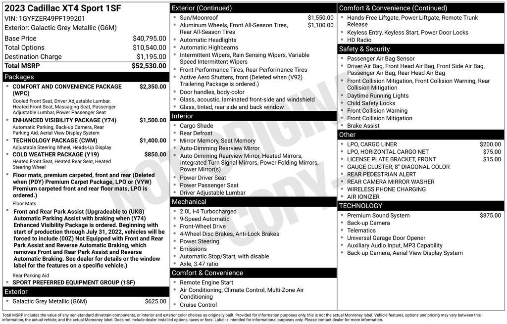2023 Cadillac XT4 Sport