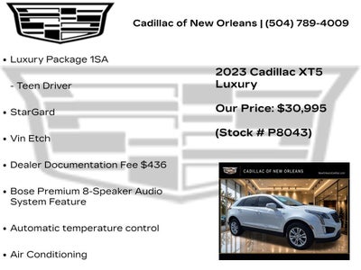 2023 Cadillac XT5 Luxury