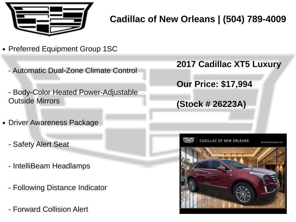 2017 Cadillac XT5 Luxury FWD