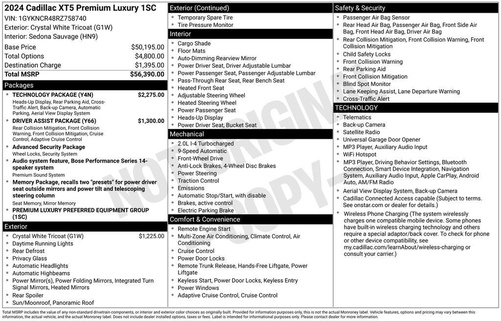 2024 Cadillac XT5 Premium Luxury
