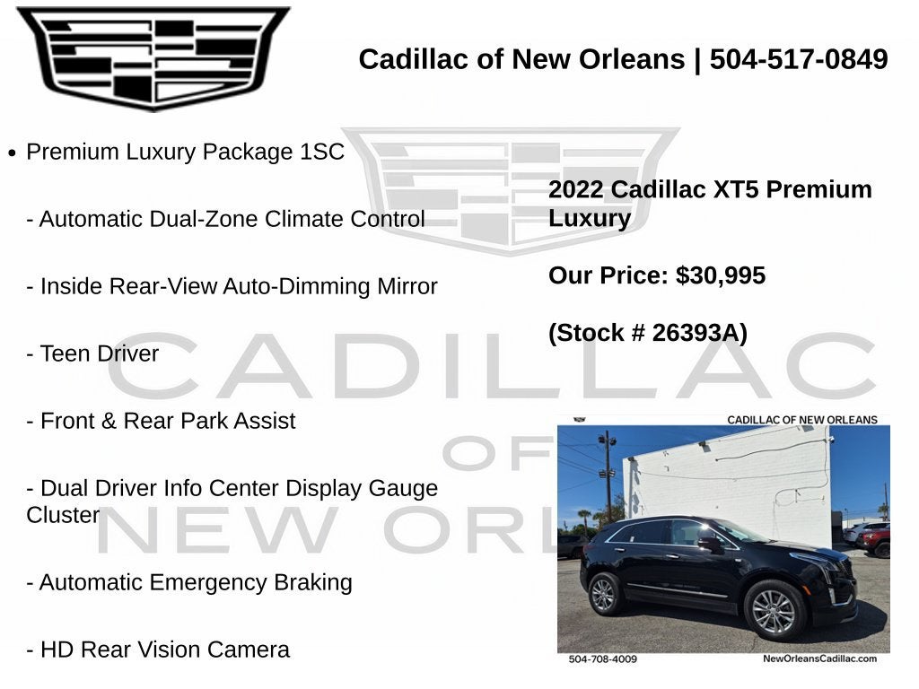 2022 Cadillac XT5 FWD Premium Luxury