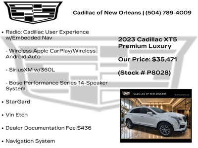 2023 Cadillac XT5 Premium Luxury