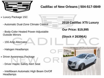 2018 Cadillac XT5 Luxury FWD