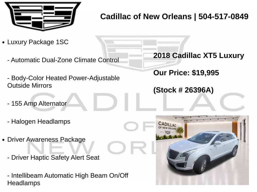 2018 Cadillac XT5 Luxury FWD