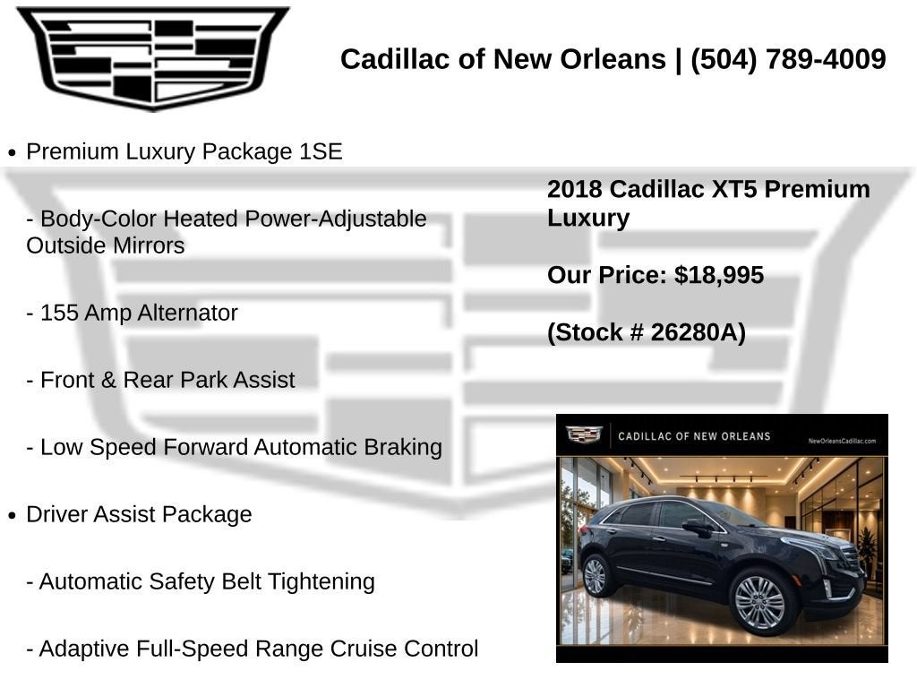 2018 Cadillac XT5 Premium Luxury FWD
