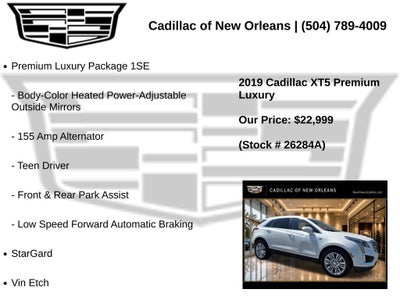 2019 Cadillac XT5 Premium Luxury FWD