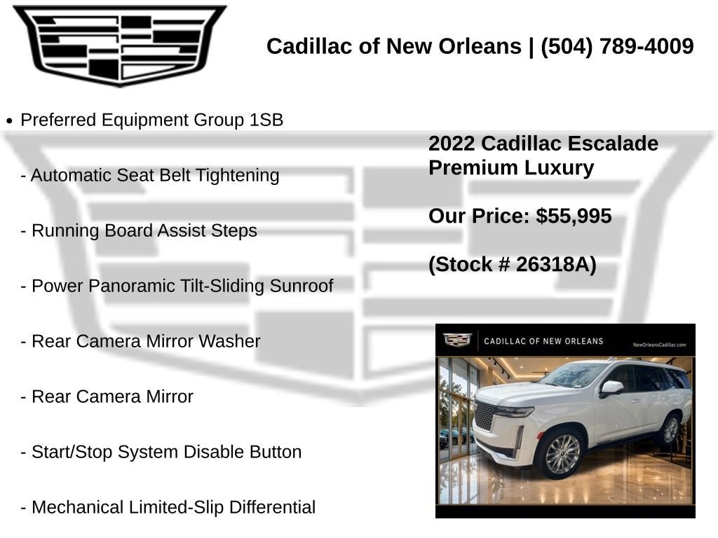 2022 Cadillac Escalade Premium Luxury