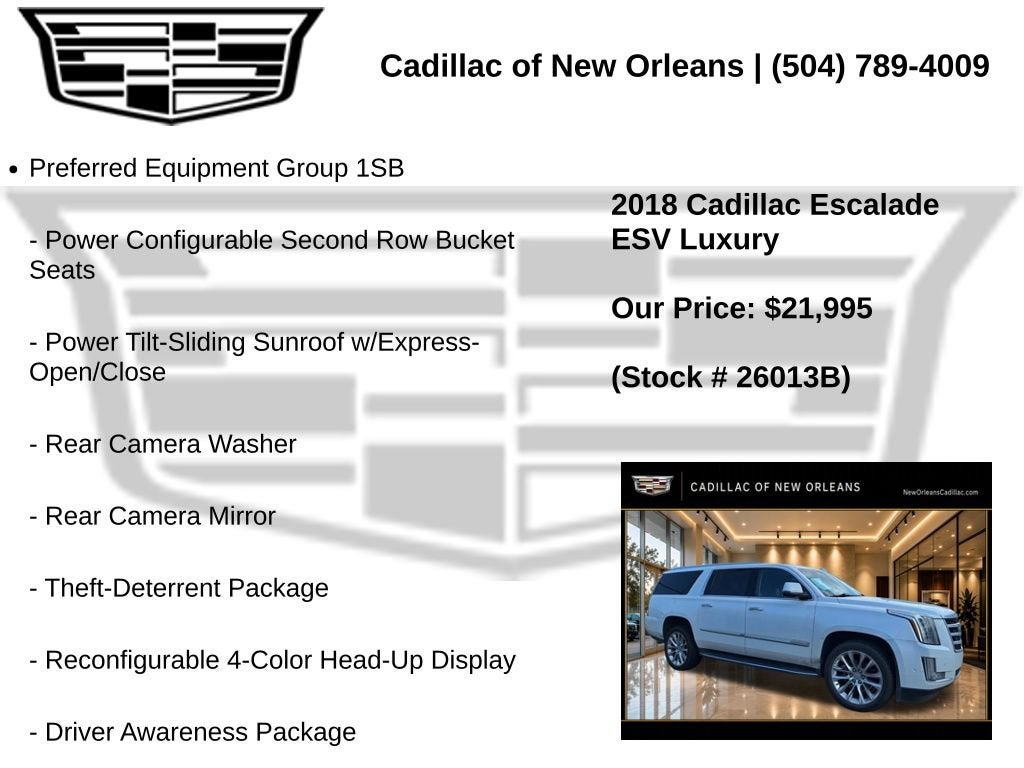 2018 Cadillac Escalade ESV Luxury