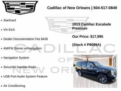 2013 Cadillac Escalade Premium