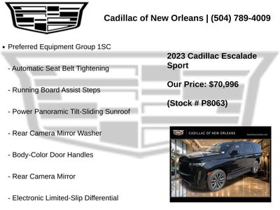 2023 Cadillac Escalade 4WD Sport