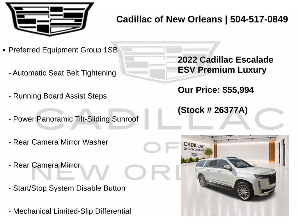 2022 Cadillac Escalade ESV Premium Luxury
