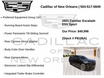 2021 Cadillac Escalade ESV Sport