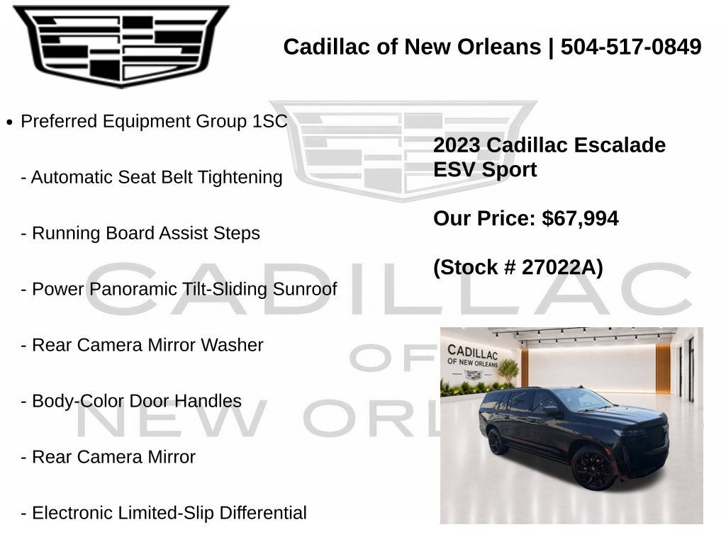 2023 Cadillac Escalade ESV 4WD Sport