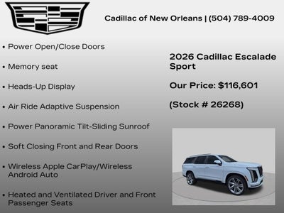 2026 Cadillac Escalade Sport