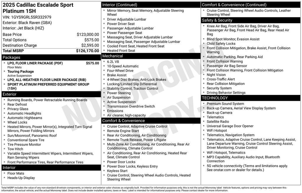 2025 Cadillac Escalade Sport Platinum