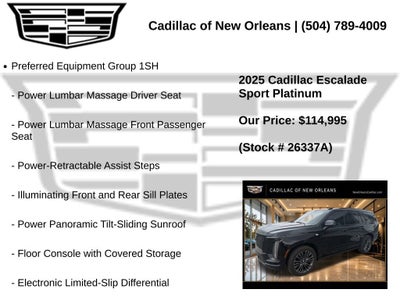 2025 Cadillac Escalade Sport Platinum