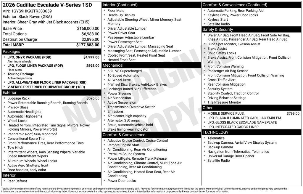 2026 Cadillac Escalade V-Series