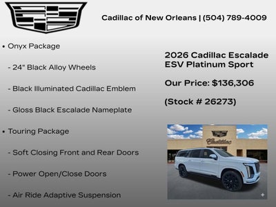 2026 Cadillac Escalade ESV Platinum Sport
