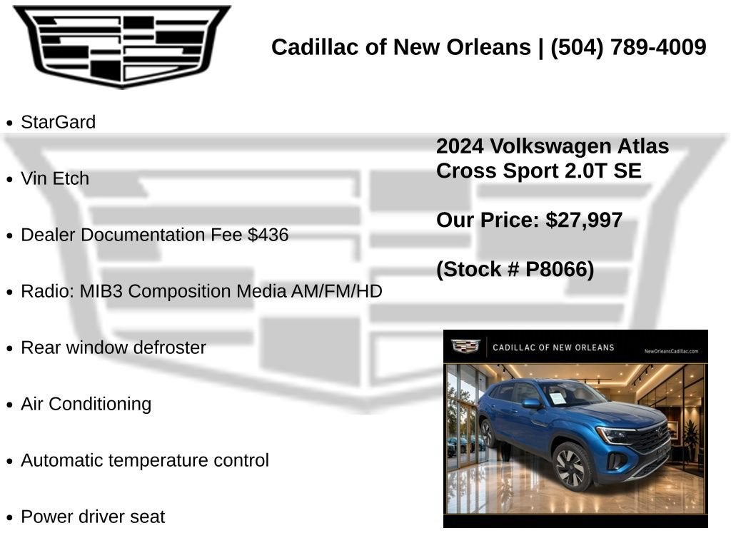 2024 Volkswagen Atlas Cross Sport 2.0T SE w/Technology