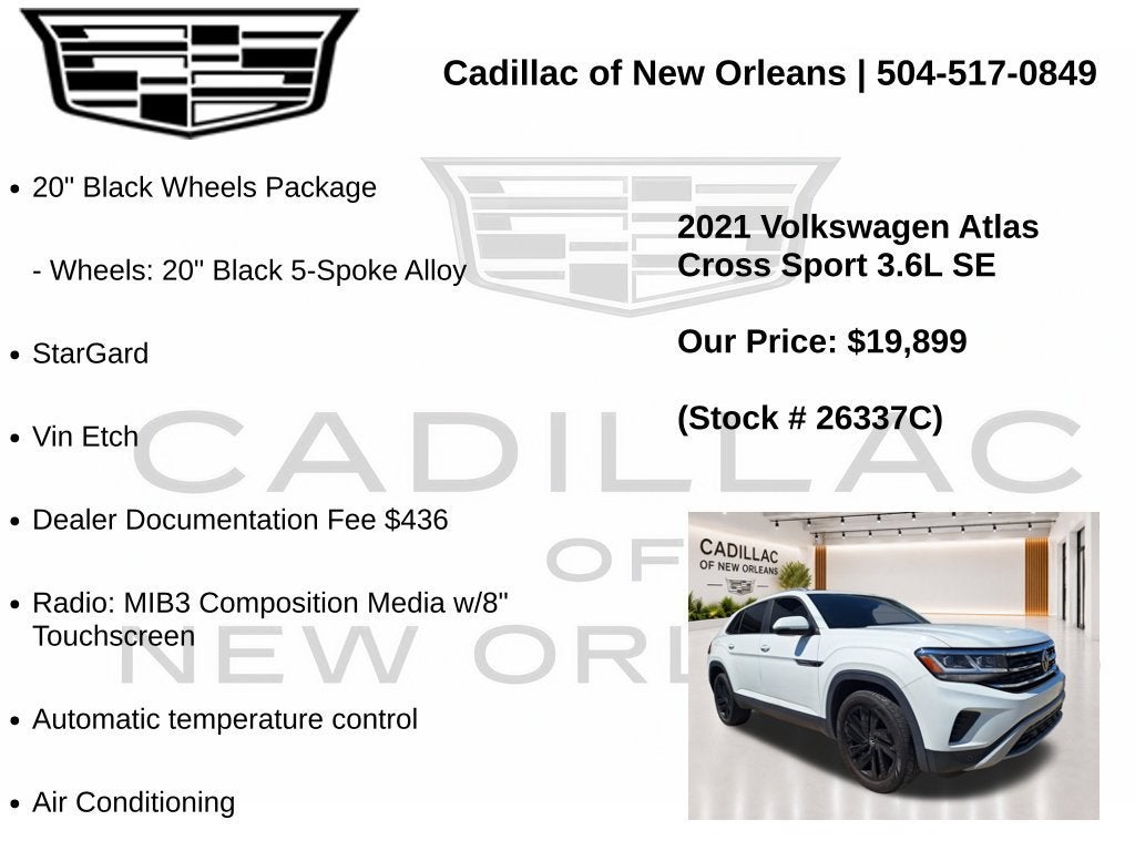 2021 Volkswagen Atlas Cross Sport 3.6L V6 SE w/Technology