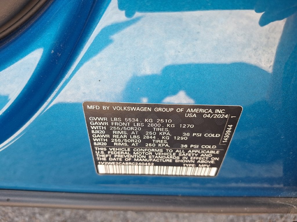 2024 Volkswagen Atlas Cross Sport 2.0T SE w/Technology