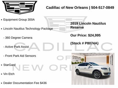 2019 Lincoln Nautilus Reserve
