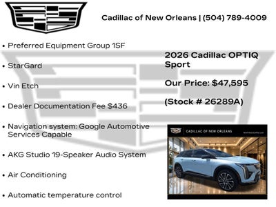 2026 Cadillac OPTIQ Sport