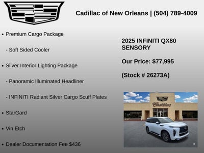 2025 INFINITI QX80 SENSORY
