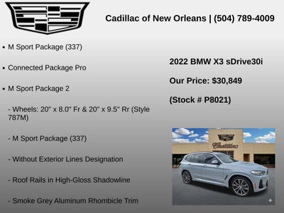 2022 BMW X3 sDrive30i