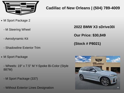 2022 BMW X3 sDrive30i