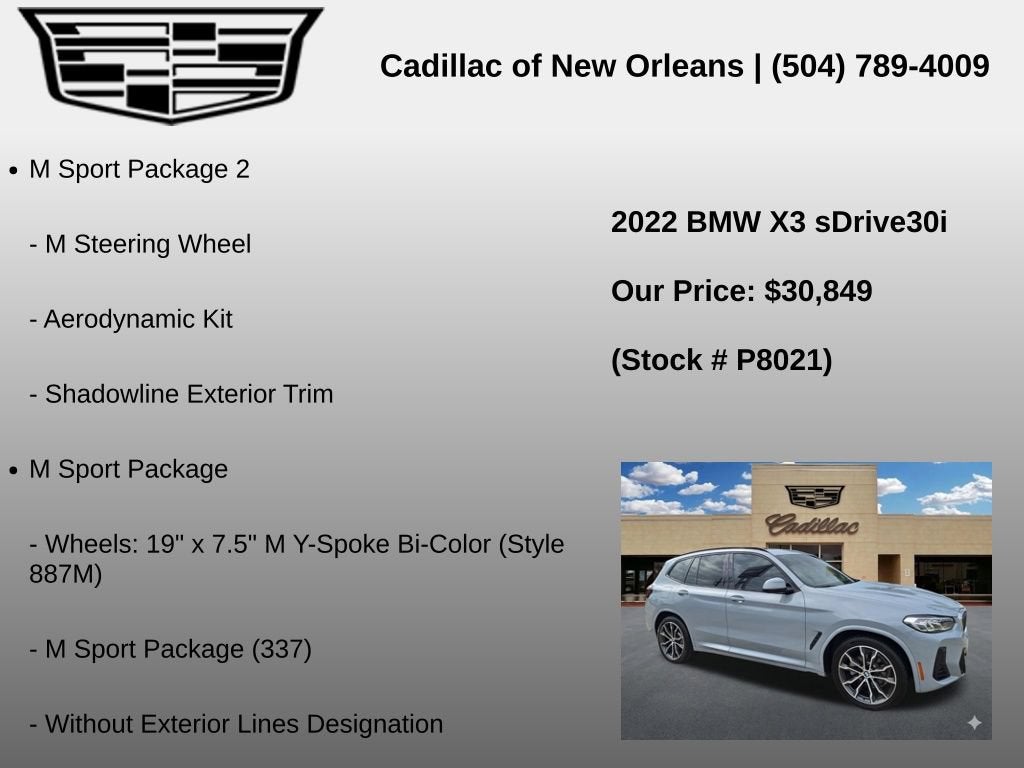2022 BMW X3 sDrive30i