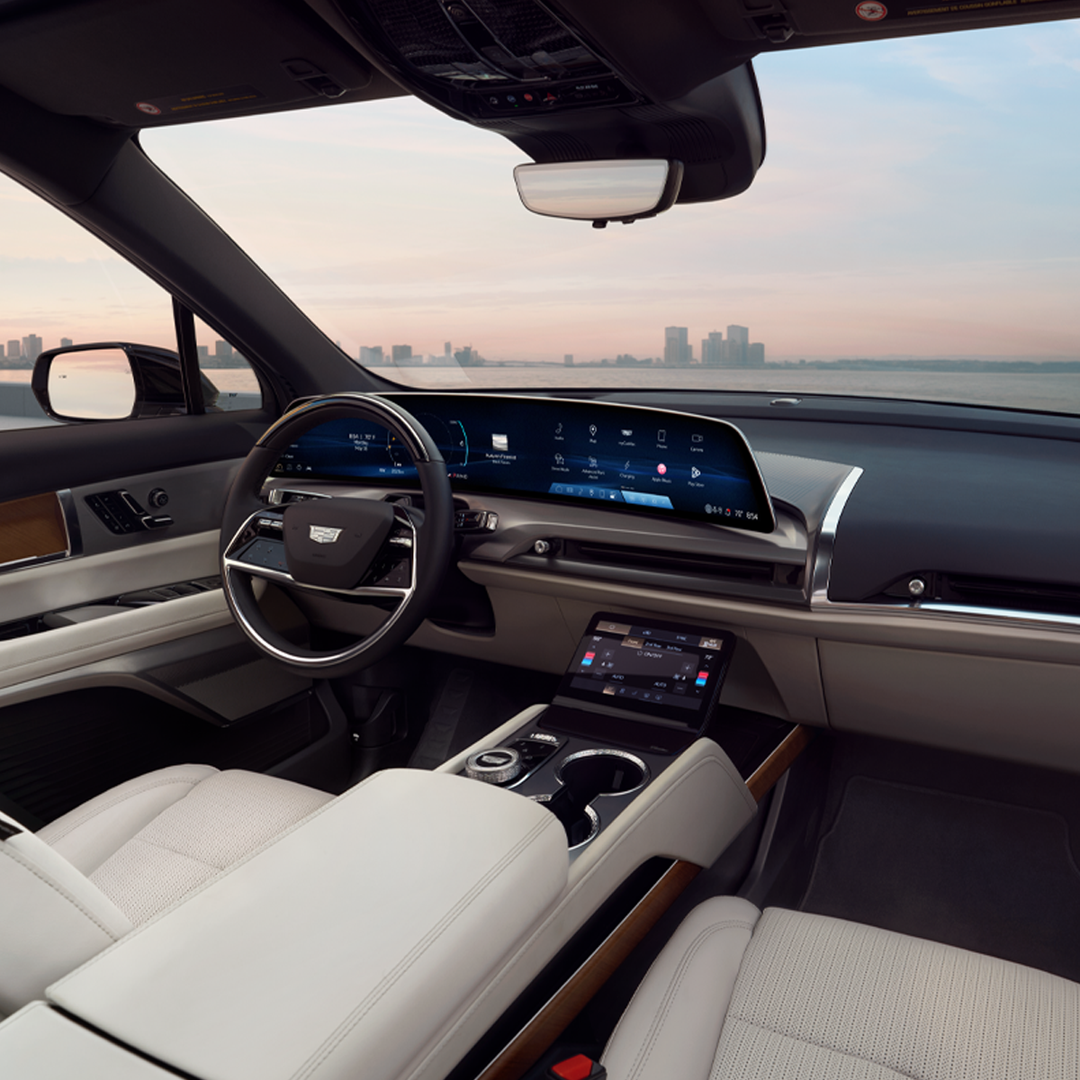 Passenger Seat View of the 2027 VISTIQ Driver Side and Light Interior Cabin